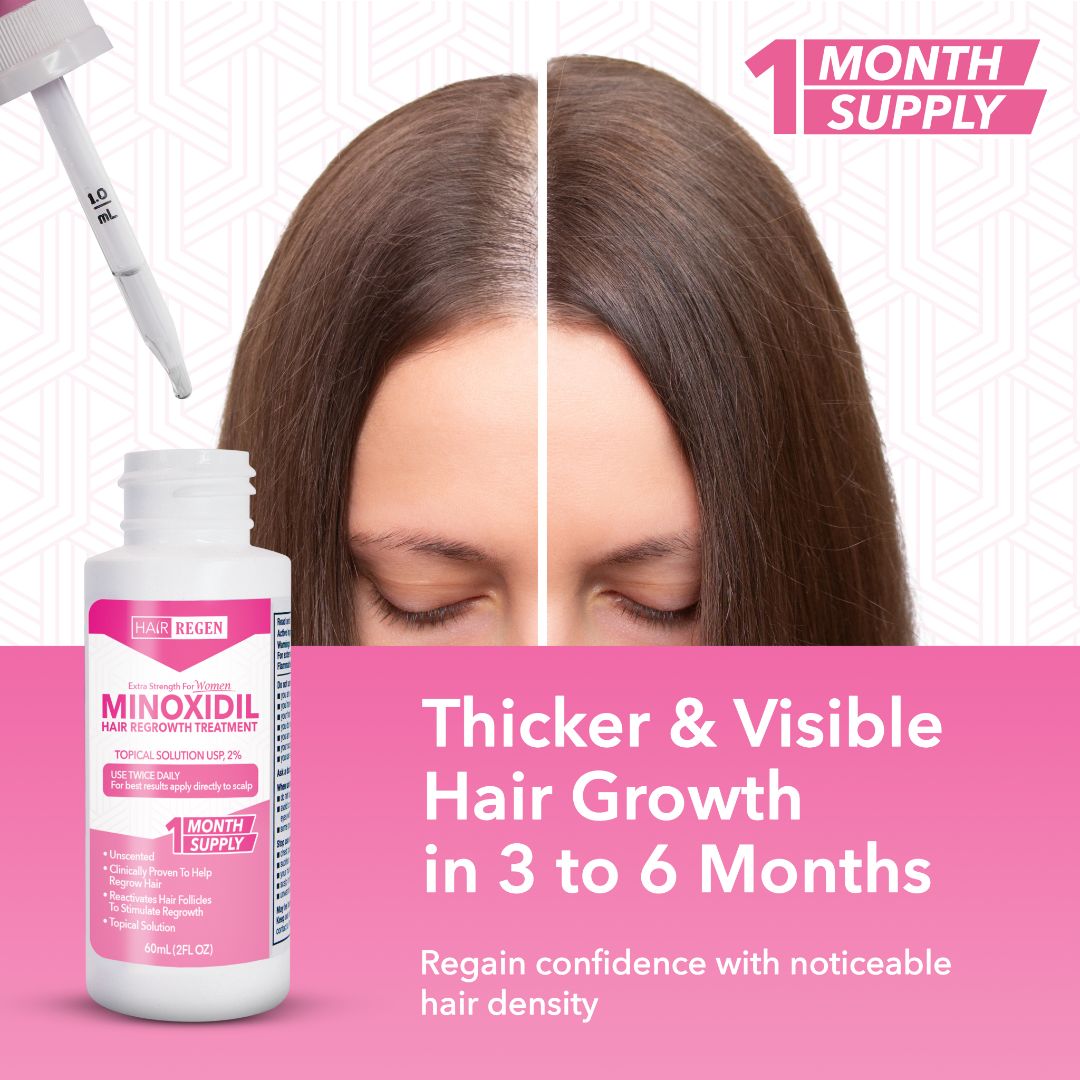 Hair-Regen: 5% Minoxidil Hair Regrowth Treatment for Women