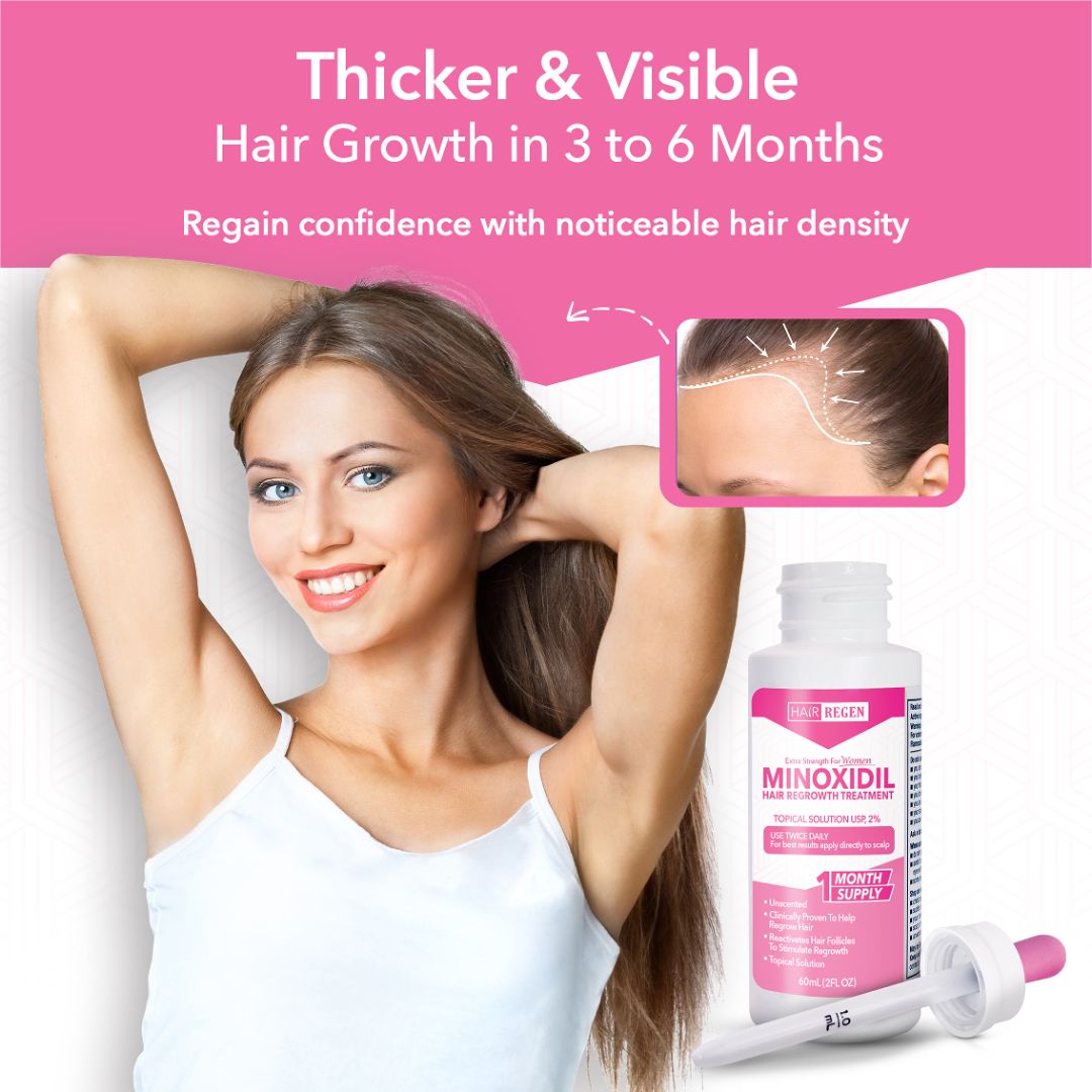 Hair-Regen: 5% Minoxidil Hair Regrowth Treatment for Women