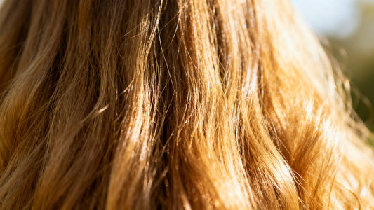 Thick, healthy hair strands with natural sheen.