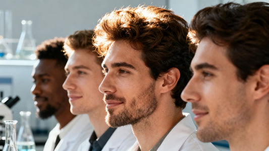 Men with healthy hair, product guide