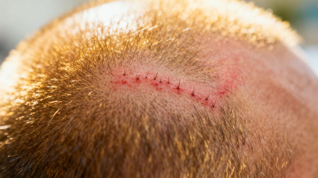 Scalp after hair transplant procedure