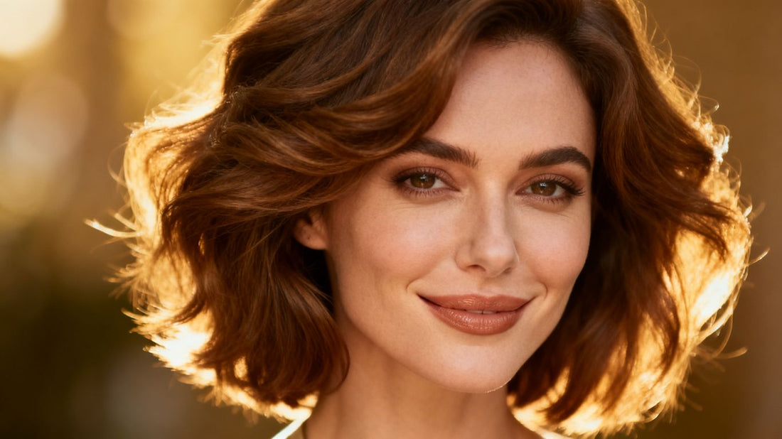 Voluminous hairstyle for women with thinning hair.