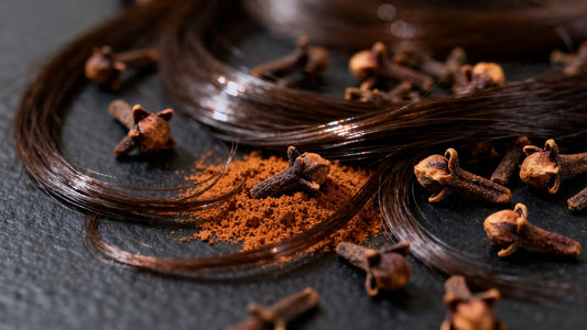 Cloves and healthy hair for hair growth and shine.