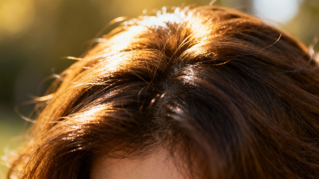 Healthy, shiny hair close-up
