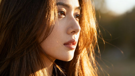 Woman's long, healthy hair with natural shine.